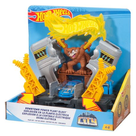 hot wheels city downtown power plant blast playset