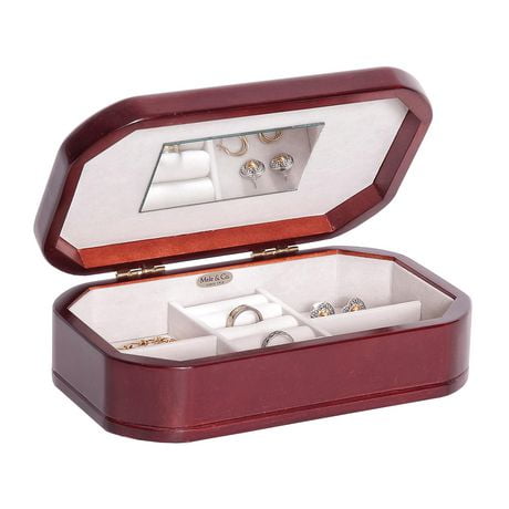 Mele and Co Morgan Cherry Finish Wooden Jewellery Box