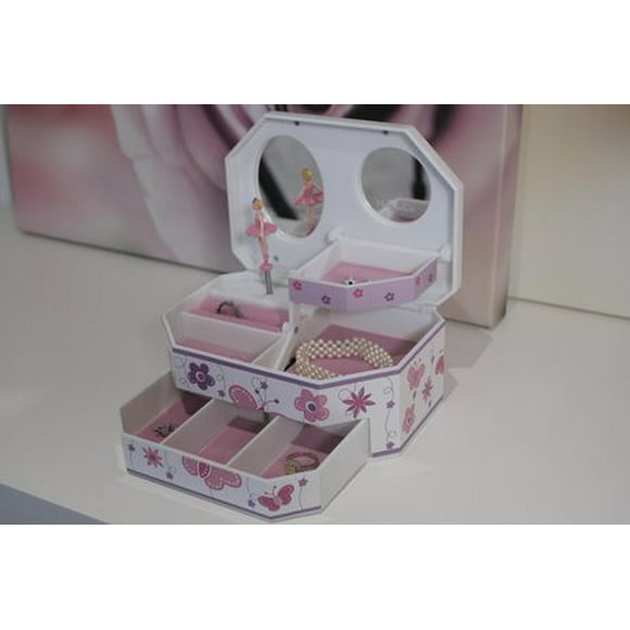 Mele and Co Kelsey  White Musical Ballerina Jewellery Box