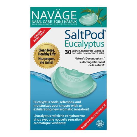 NAVAGE EUCALYPTUS SALTPOD 30-PACK, BREATHE BETTER NOW!