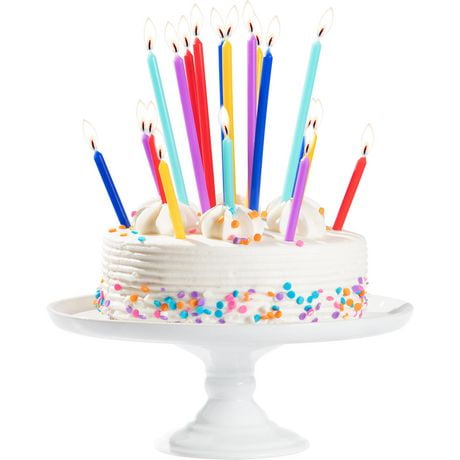 Candle Bday 20 Asst Clr and Size, Rainbow Candles 20 ct