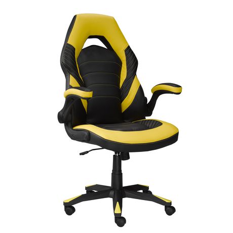 black and yellow office chair