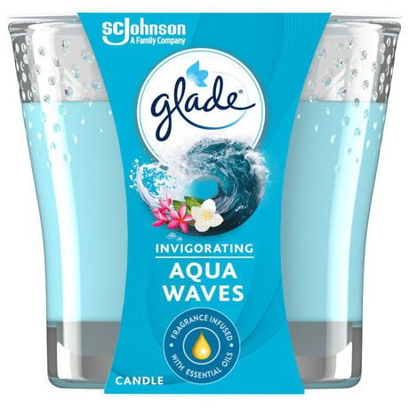 Glade® Scented Candle Air Freshener, Invigorating Aqua Waves, 1 Piece