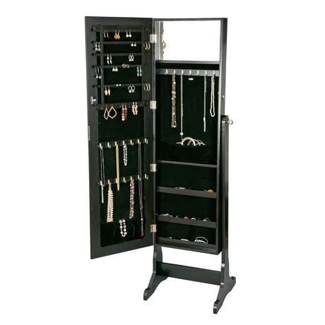 Mele and Co Victoria Java Locking Wooden Jewellery Cabinet