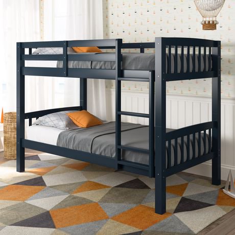 CorLiving Dakota Navy Blue Painted Wood Bunk Bed | Walmart ...