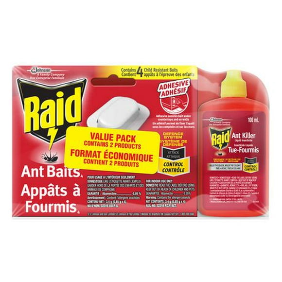 Appâts à fourmis Raid en emballage économique