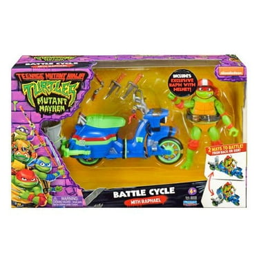 Teenage Mutant Ninja Turtles: Mutant Mayhem Battle Cycle with Exclusive Raphael Figure by Playmates Toys.