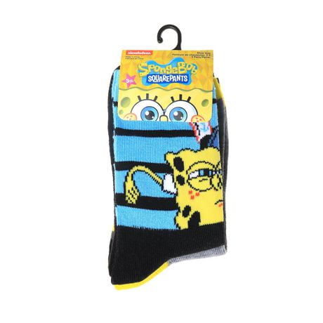 Spongebob Boy's Socks, Spongebob Boy's 3 Pack