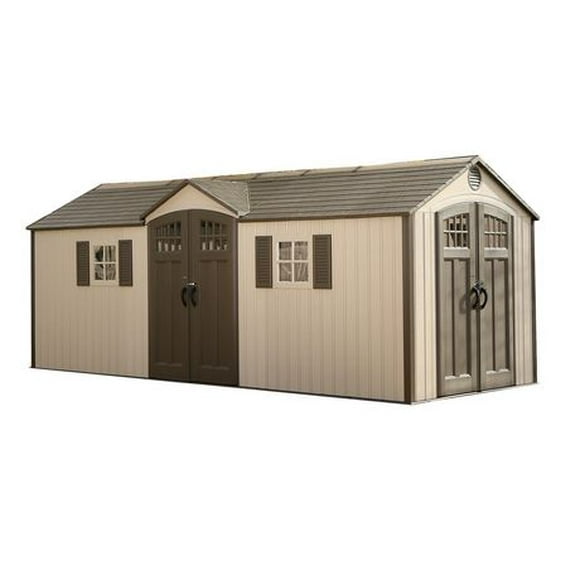 Lifetime Outdoor Storage Shed, 20 ft x 8 ft With Dual Side Entry