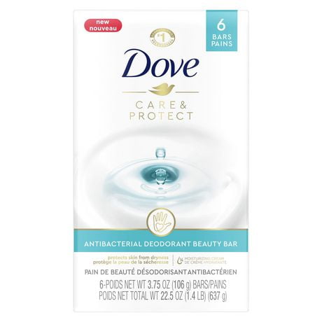 dove care & protect antibacterial beauty bar soap