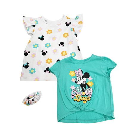 Disney Toddler Girls Minnie Flowers 3 Piece Top Set, Sizes: 2T-5T