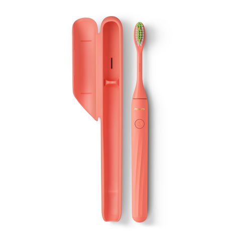 Philips One by Sonicare Battery Toothbrush, Miami Coral, HY1100/01, One up your brushing