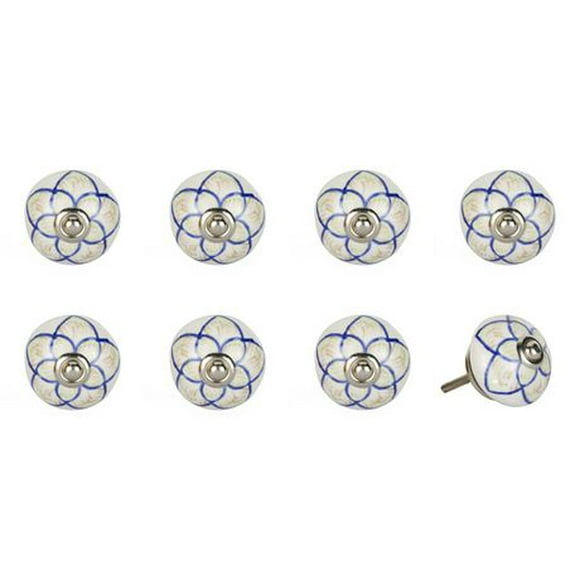 KNOB-IT VINTAGE HANDPAINTED CERAMIC KNOBS (8 Pack) K000001