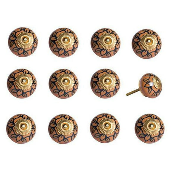 KNOB-IT VINTAGE HANDPAINTED CERAMIC KNOBS (12-Pack) KI1224