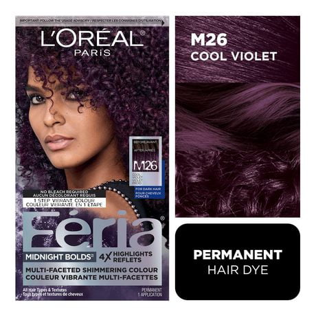 Gel colorant Feria  de L'Oréal Paris couleur vibrante, 1 un 1 application