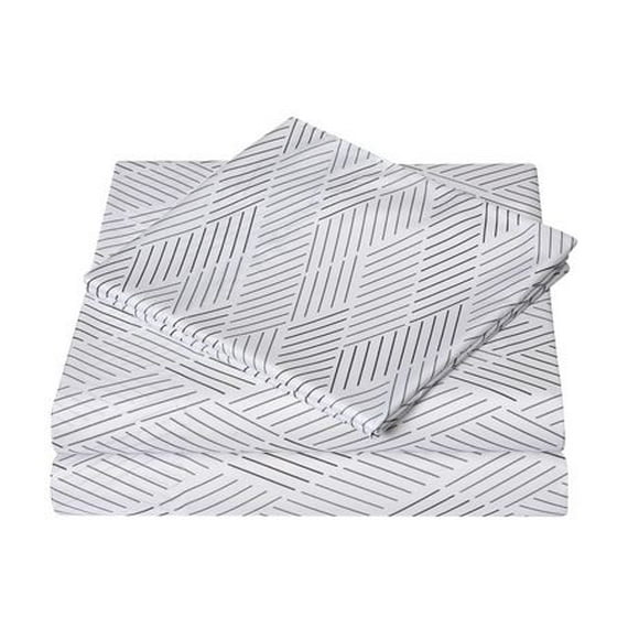 Mainstays Soft, Easy Care, Microfiber Sheet Set – Printed, Available Sizes: Twin, Double, Queen