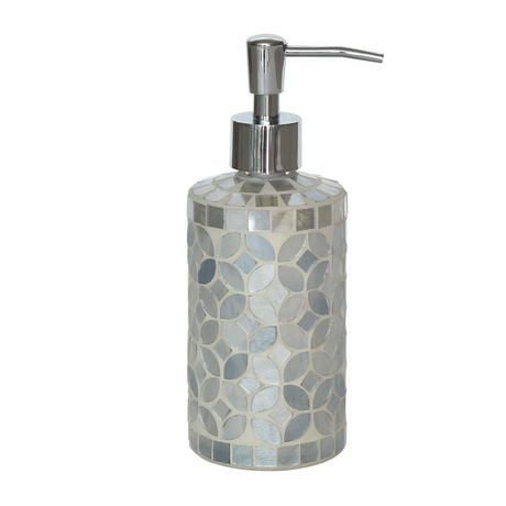 hometrends Modern Mosaic Soap Dispenser, Mosaic glass tile