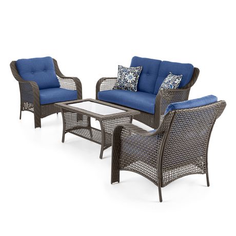 Hometrends Tuscany 4 Piece Conversation Set Canada - Home Trends Patio Furniture Replacement Fabric