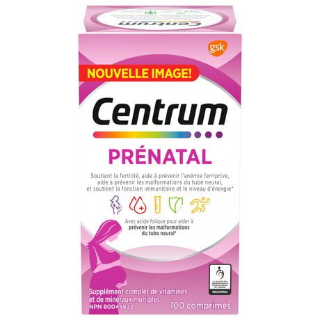 Centrum Prenatal Multivitamin Supplement Tablets, 100 Count, 100 Tablets