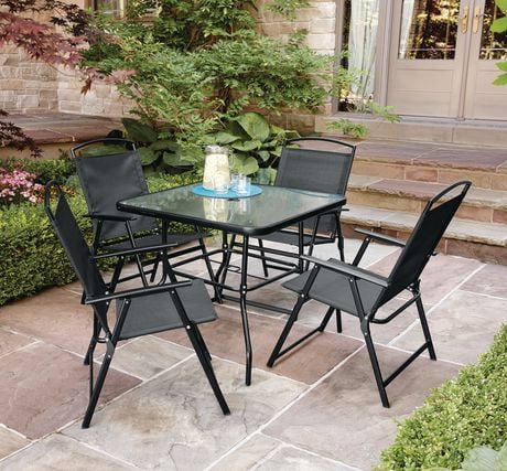 mainstays cranston 5-piece folding dining set