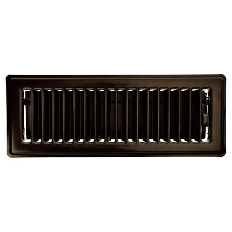 Imperial 3" x 10" Oil Rubbed Bronze Louvered Steel Floor Register