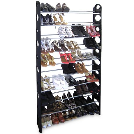 50 Pair Metal Shoe Rack Black Walmart Canada