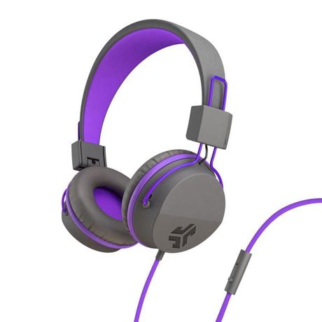 JLab JBuddies Studio Wired Headphones- Purple/Gray