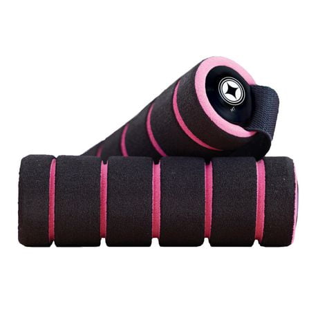 Merrithew Mini Hand Weights, Pair (Pink and Black)