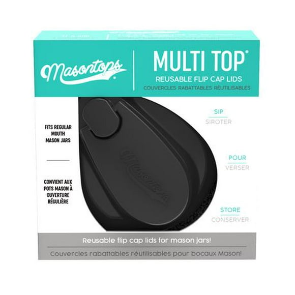 Masontops Multi-Top Regular Mouth Lid, Sip, pour and store - drinks, dressings and more!