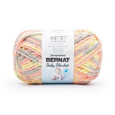 Bernat® Baby Blanket™ Yarn, Polyester #6 Super Bulky, 10.5oz/300g, 220 Yards