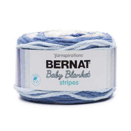 Bernat® Baby Blanket Stripes™ Yarn, Polyester #6 Super Bulky, 10.5oz/300g, 220 Yards, Polyester #6 Super Bulky Yarn
