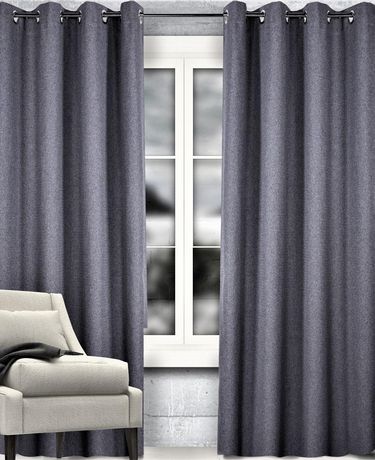 Privacy Grommet Curtain Panel 54 X 84, Brown And Grey Curtains