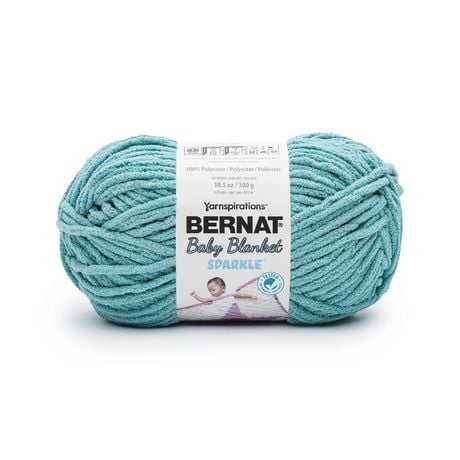 Bernat® Baby Blanket Sparkle™ Yarn, Polyester #6 Super Bulky, 10.5oz/300g, 220 Yards