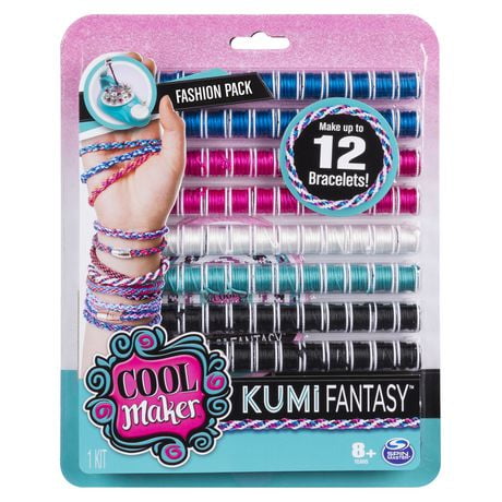 Cool Maker – Coffret de mode KumiFantasy, fabrique jusqu'à 12 bracelets avec la machine Cool Maker KumiKreator, à partir de 8 ans