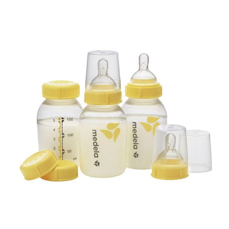 Medela Breast Milk Bottle, Collection and Storage Containers Set - 3pk/150ml, 3 Pack of 150 ml Bottles