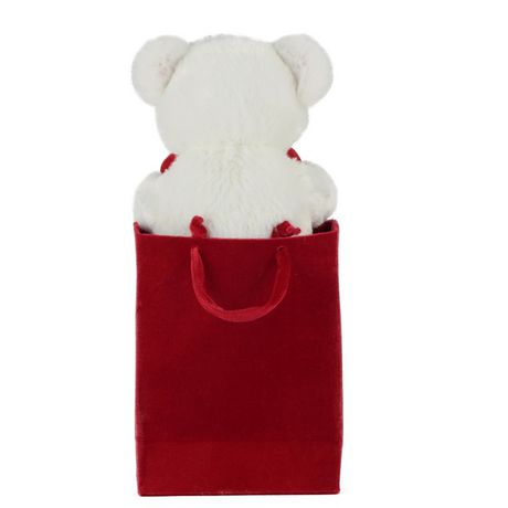 Way To Celebrate 17 Inch Plush Pal In Gift Bag- White Bear | Walmart Canada