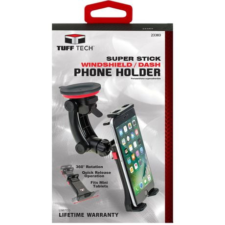 Tuff Tech Super Stick Windshield & Dash Mount Phone Holder, Dash Mount Phone Holder