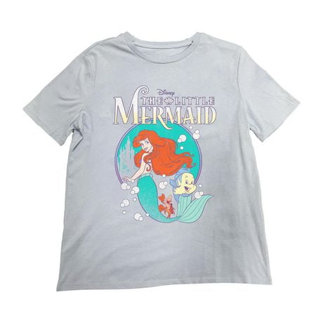 Disney Princess Ladies Little Mermaid Bubbles Short Sleeve T-Shirt