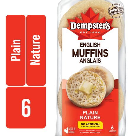 Dempster’s®  Plain English Muffins, Pack of 6; 340 g