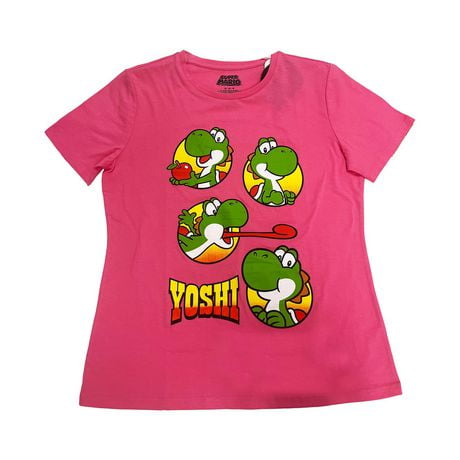Super Mario Ladies Yoshi Moods Short Sleeve T-Shirt