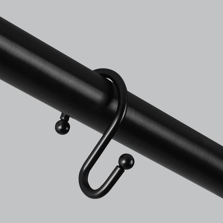 Mainstays Decorative S-Shaped Shower Hooks, Black, Decorative S-Shaped Shower Hooks