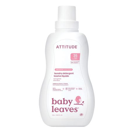 ATTITUDE baby leaves, Lessive Liquide, Sans Odeur, 1.04 L