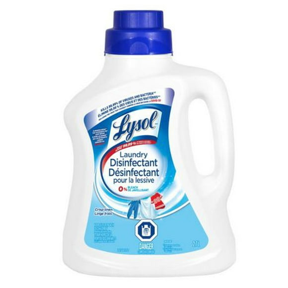 Lysol Laundry Disinfectant Detergent, Crisp Linen, 2.7L