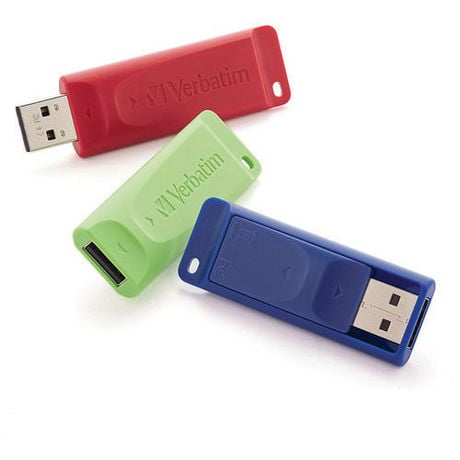 Verbatim 8GB Store 'n' Go lecteur flash USB - 3pk - rouge, vert, bleu