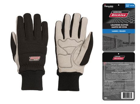 Dickies Cowsplit Gloves J100 Thin, Spndx Back, Padded Palm, K/W, L ...