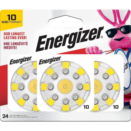 Energizer Ez Turn & Lock Size 24, 8-Pack, Yellow, Pack of 8 batteries