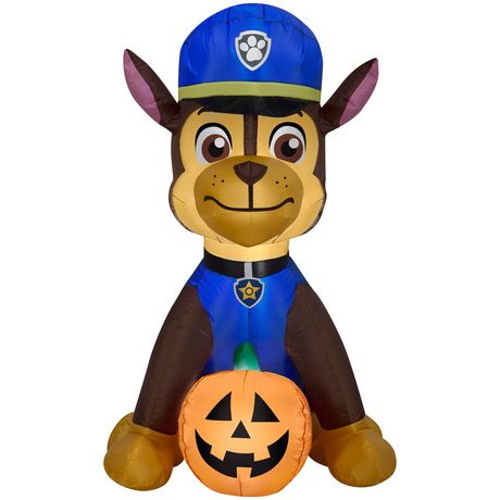 Demi-masque en feutre de Chase Nickelodeon Pat'Patrouille, brun/bleu,  taille unique, accessoire de costume à porter pour anniversaires/Halloween