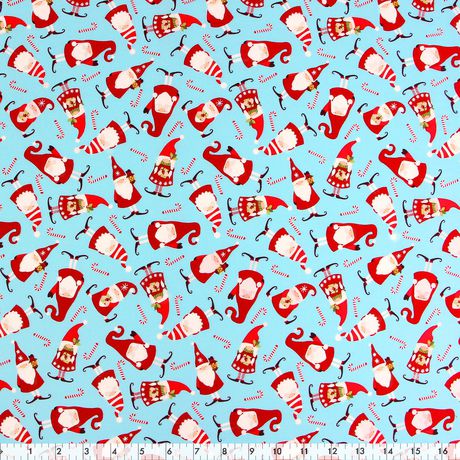 Fabric Creations Blue Gnomes Cotton Fabric by the Metre | Walmart Canada