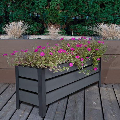 Grapevine 3-section, Polywood Planter with Metal Frame, Rectangle ...