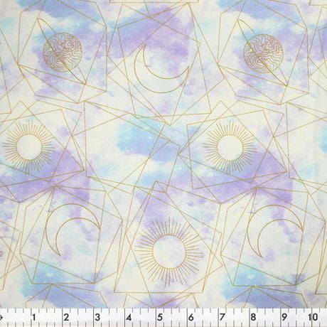 Fabric Creations Tissu de coton au mètre Galaxie céleste multi